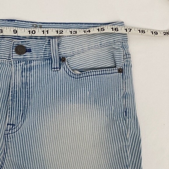 J.Crew Toothpick Womens Railroad Stripe Mid Rise Stretch Denim Jeans Size 31 - Picture 8 of 10